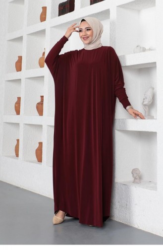 Weinrot Hijab Kleider 2045MG.BRD