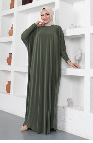 Khaki Hijab Dress 2045MG.HAK