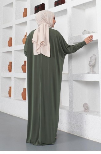 Khaki Hijab Dress 2045MG.HAK