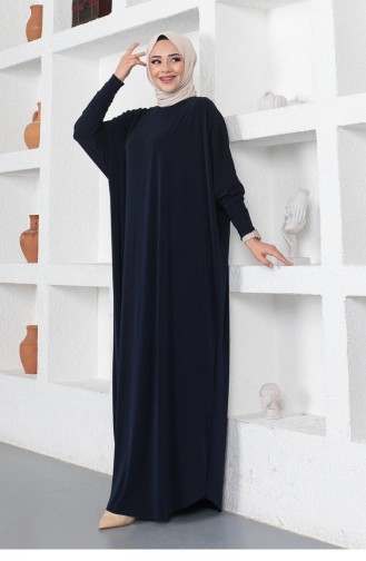 Dunkelblau Hijab Kleider 2045MG.LCV