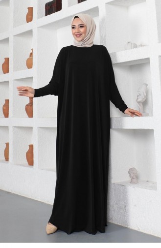 Schwarz Hijab Kleider 2045MG.SYH