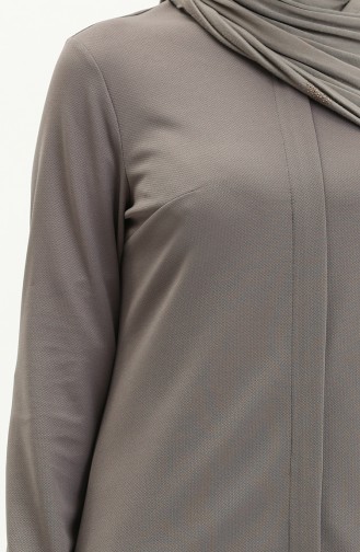 Hidden Placket Abaya 2027-02 Black 2027-06