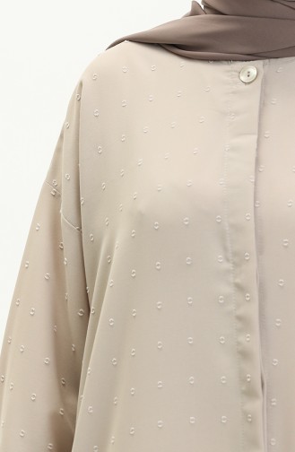 Geknöpfte Abaya aus Krepp 24Y8868-05 Stein 24Y8868-05