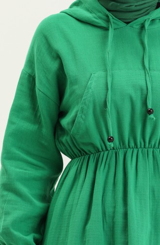 Robe à Capuche en Mousseline 24Y8895-05 Vert 24Y8895-05