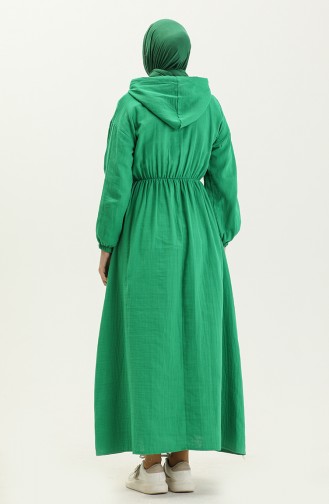 Robe à Capuche en Mousseline 24Y8895-05 Vert 24Y8895-05