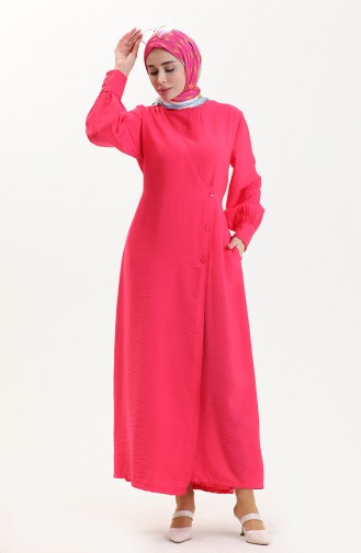 Kleid mit Gürtel und seitlichen Knöpfen 24Y8899-04 Fuchsia 24Y8899-04