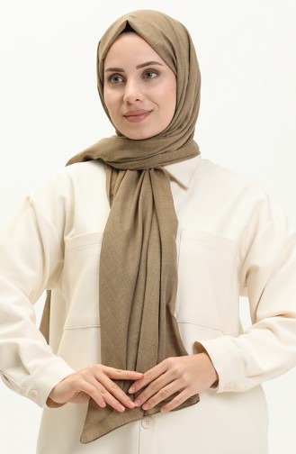 Cotton Plain Shawl 0008-04 Milk Coffee  0008-04