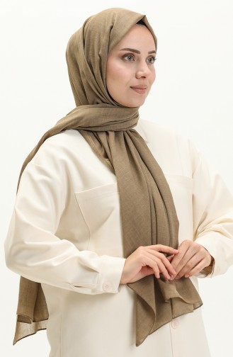 Cotton Plain Shawl 0008-04 Milk Coffee  0008-04