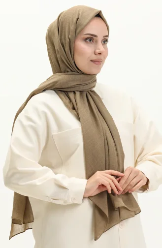 Cotton Plain Shawl 0008-04 Milk Coffee 0008-04