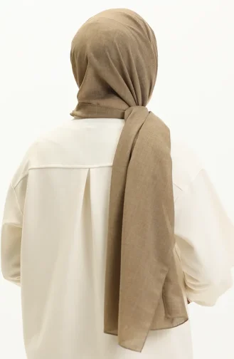 Cotton Plain Shawl 0008-04 Milk Coffee 0008-04