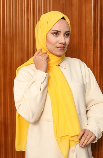 Cotton Plain Shawl 0008-05 Yellow 0008-05