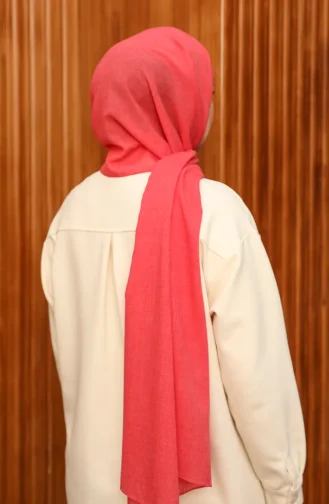 Châle Uni en Coton 0008-09 Rouge Clair 0008-09