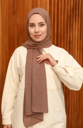 شال قطن سادة 0008-11 بني 0008-11