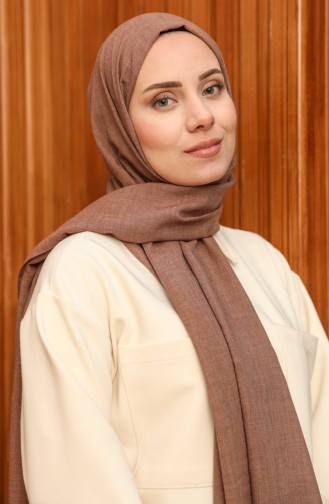 Cotton Plain Shawl 0008-11 Brown 0008-11