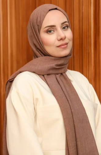 شال قطن سادة 0008-11 بني 0008-11