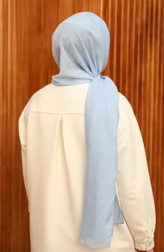 Châle Uni en Coton 0008-12 Bleu Bébé 0008-12