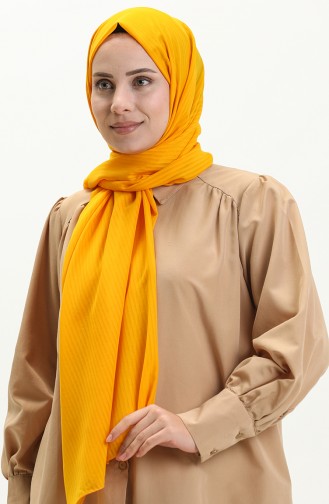 Striped Crepe Shawl 0009-07 Yellow 0009-07