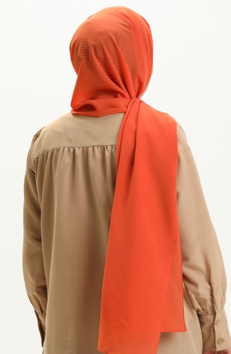 Striped Crepe Shawl 0009-08 Orange 0009-08