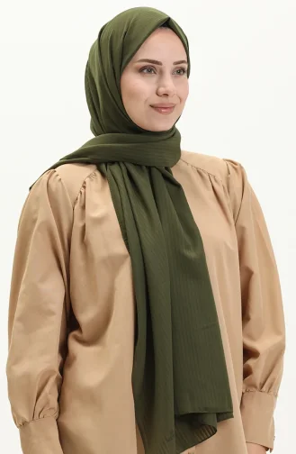 شال كريب بشريط مخفي 0009-10  أخضر  0009-10