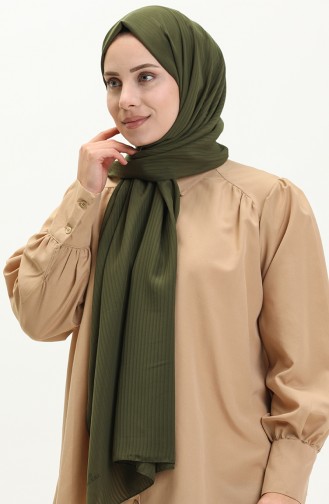 Striped Crepe Shawl 0009-10 Green 0009-10