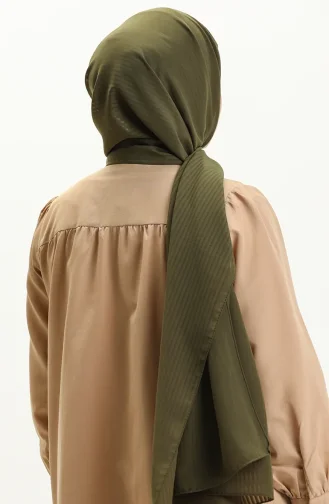Yollu Krep Şal 0009-14 Haki