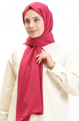 Striped Crepe Shawl 0009-15 Fuchsia 0009-15