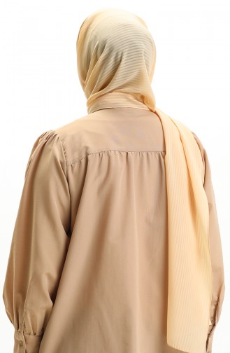 شال كريب بخطوط مخفية 0009-20  كريمي 0009-20