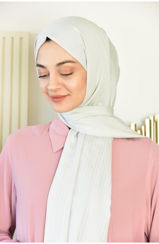 Line Çizgili Şal 000065-17 Açık Gri