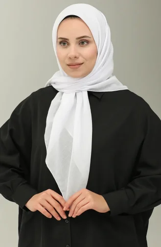 Soft Plain Scarf 0002-07 white 0002-07