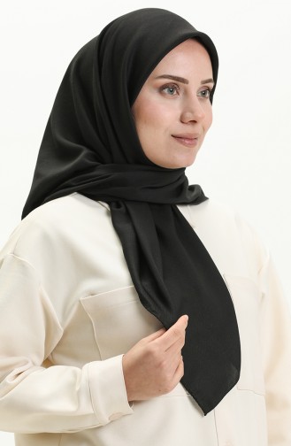 Soft Plain Scarf 0002-08 Black 0002-08