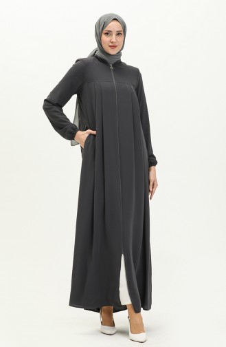 Plissiertes Abaca mit Reißverschluss 5004-06 Grau 5004-06