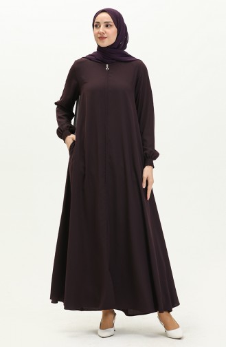 Mevlana Abaya mit Reißverschluss 1970-02 Lila 1970-02