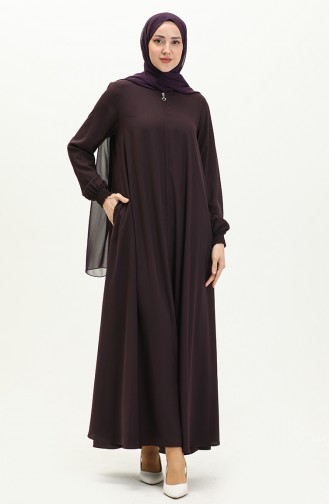 Mevlana Abaya mit Reißverschluss 1970-02 Lila 1970-02