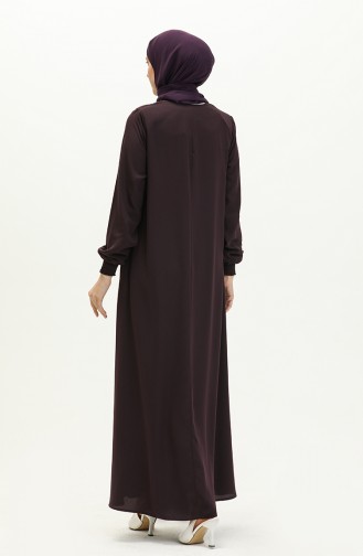 Mevlana Abaya mit Reißverschluss 1970-02 Lila 1970-02