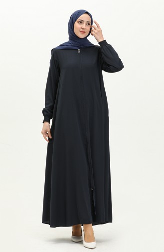 Mevlana Abaya mit Reißverschluss 1970-04 Marineblau 1970-04