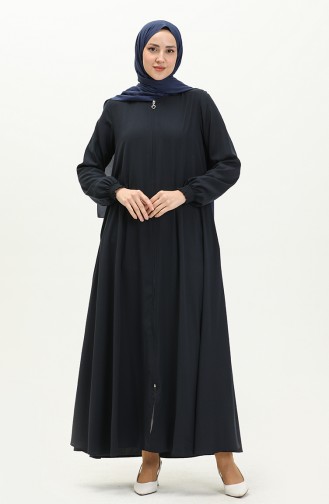 Mevlana Abaya zippée 1970-04 Bleu Marine 1970-04