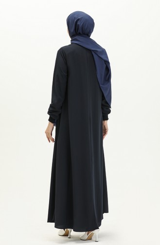 Mevlana Abaya mit Reißverschluss 1970-04 Marineblau 1970-04