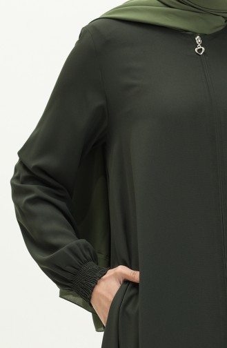 Zippered Mevlana Abaya 1970-05 Khaki 1970-05