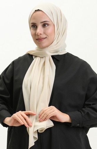 Cotton Plain Shawl 0008-25 Cream 0008-25