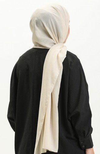 Cotton Plain Shawl 0008-25 Cream 0008-25