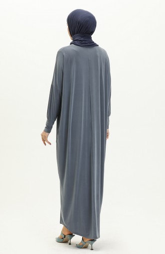 Yarasa Kol Salaş Elbise 2000-16 Gri