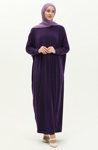 Bat Sleeve Loose Dress 2000-17 Purple 2000-17