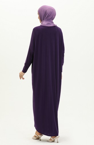 Saloppe Kleid mit Fledermausärmeln 2000-17 Aubergine Violett 2000-17