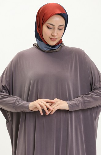 Saloppe Kleid mit Fledermausärmeln 2000-19 Helllila 2000-19