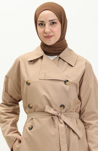 Beige Trench Coats Models 6963-01