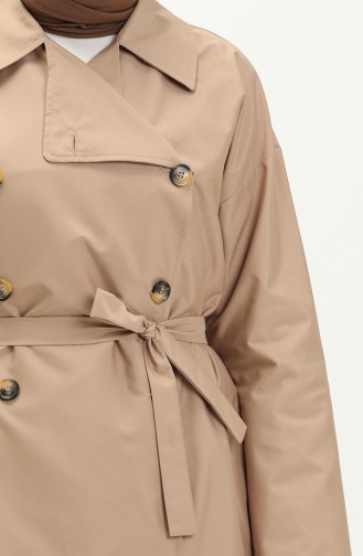 Beige Trench Coats Models 6963-01