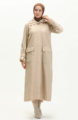 Beige Trench Coats Models 6966-01