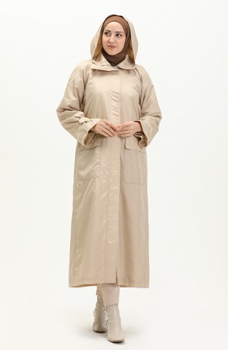 Beige Trench Coats Models 6966-01