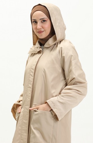 Beige Trench Coats Models 6966-01