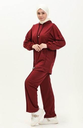 Sports Stylish Tracksuit Set 2026-02 Claret Red 2026-02